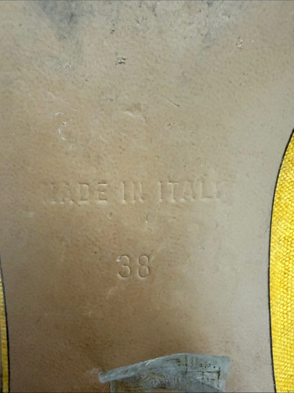 Alex Mill Women's Mustard Canvas Ballet Flats with Neutral Trim